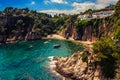 Small summer bay with beach somwhere in Catalonia, Spain