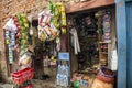 A small sundry along historic busy narrow street around Bhaktapur, Nepal. Royalty Free Stock Photo