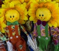 Small sunflower cloth dolls for Autumn Holidays