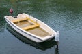 Small sunk boat on the river Royalty Free Stock Photo