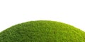 Small surface covered with grass, grass podium, lawn background 3d rendering