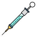 Small syringe icon color outline vector Royalty Free Stock Photo