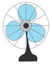 Small table fan , vector or color illustration