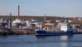 Small tanker at Skarvik harbor in Gothenburg Sweden
