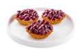 Small tarts with cherries