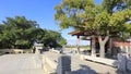 Small temple of wuliqiao ancient stone bridge, adobe rgb