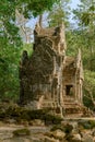 Small temple at Angkor Thom, Khmer Temple, Siem Reap, Cambodia. Bayon, the most notable temple at Angkor Thom. Royalty Free Stock Photo