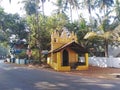 Small temple in Morjim village, Goa, India.