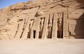 The Small Temple of Nefertari. Abu Simbel, Egypt. Royalty Free Stock Photo