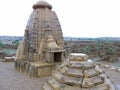 Small temple on the roof of a house in the abandoned village of Kuldhara near Jaisalmer, India Royalty Free Stock Photo