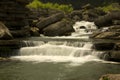 Small tennessee mountain river with falls Royalty Free Stock Photo