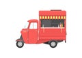 Small three wheeled food truck.