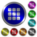 Small thumbnail view mode luminous coin-like round color buttons