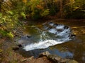 Small tiered waterfall on a scenic river