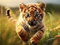 Little tiger running, srgb image