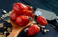 small tomatoes typical of the cultivation of the Neapolitan territory Royalty Free Stock Photo