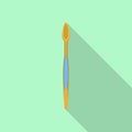 Small toothbrush icon, flat style