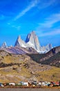 The small tourist village of El Chalten Royalty Free Stock Photo