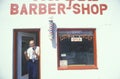 A small-town barbershop