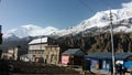 Small Town beyond Himalayas, Chame, Manang, Nepal Royalty Free Stock Photo