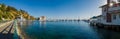 Panoramic landscape view of Avalon harbor on Catalina island Royalty Free Stock Photo