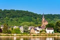 Small town with church, Rhineland-Palatinate, Germany, Europe Royalty Free Stock Photo