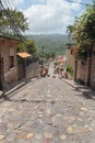 Small town of Copan Ruinas, Honduras, close to the famous Mayan archaeological site of Copan Royalty Free Stock Photo