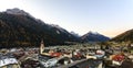 Small town Fulpmes in the Alpine valley, Tirol, Austria