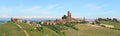 Small town on the hill in Piedmont, Italy. Royalty Free Stock Photo