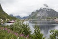 Small Town at Lofoten Islands Royalty Free Stock Photo