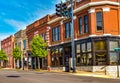 Small town main street in Springfield Tennessee.