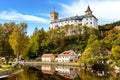 Small town and medieval castle Rozmberk nad Vltavou, Czech Republic Royalty Free Stock Photo