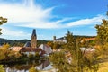 Small town and medieval castle Rozmberk nad Vltavou, Czech Republic Royalty Free Stock Photo