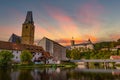 Small town and medieval castle Rozmberk nad Vltavou, Czech Republic Royalty Free Stock Photo