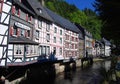 Monschau with Historic Half-timbered Houses along the Rur River, Eifel Mountains, NRW, Germany Royalty Free Stock Photo