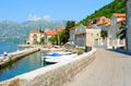 Small town of Perast in Montenegro Royalty Free Stock Photo