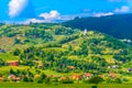 Small town Pregrada in Croatia, Zagorje region. Royalty Free Stock Photo