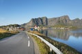 Small town Reine on Lofoten islands in Norway Royalty Free Stock Photo