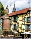 Small town Ribeauville in Alsace, France Royalty Free Stock Photo