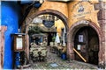 Small town Riquewihr in Alsace, France