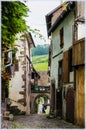 Small town Riquewihr in Alsace, France Royalty Free Stock Photo