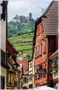 Small town Riquewihr in Alsace, France Royalty Free Stock Photo