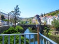 Small town by the river at Serra da Estrela, Portugal Royalty Free Stock Photo