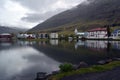 Small town of SeydisfjÃÂ¶rÃÂ°ur on the shore of the lake in the west of Iceland Royalty Free Stock Photo