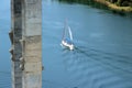 Sailing near Skradin and the national park Krka in Croatia Royalty Free Stock Photo