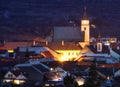 Small town in Slovakia - Svaty Jur at night