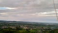 Small town view from the top of the hill Royalty Free Stock Photo