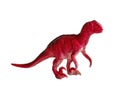 Small toy dinosaur, Velociraptor, isolated on blank background Royalty Free Stock Photo