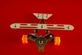 Small toy metal plane airplane Royalty Free Stock Photo