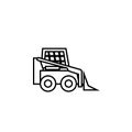 Small tractor outline icon